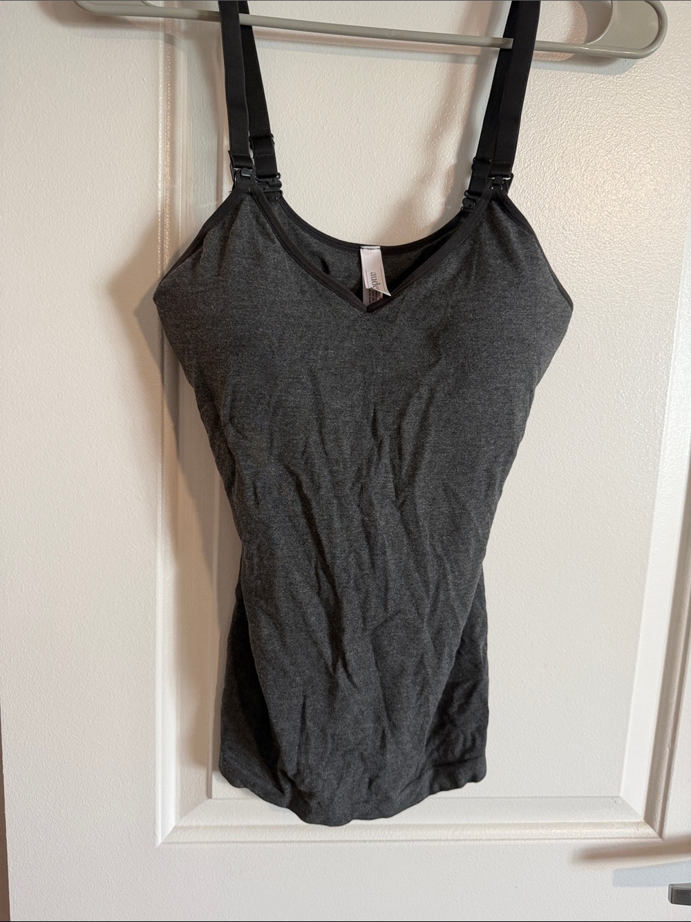 Auden Charcoal Gray Nursing Tank with Adjustable Straps